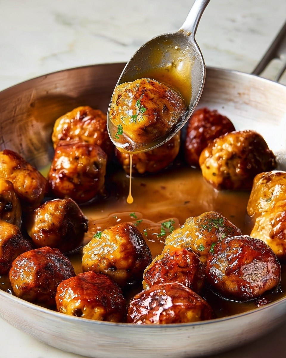 Apple Cider Glazed Chicken Meatballs Recipe