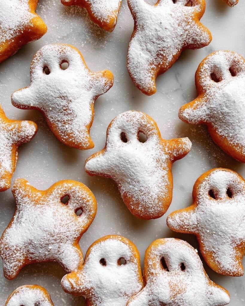 Ghost Beignets with Chocolate Ganache Dip Recipe