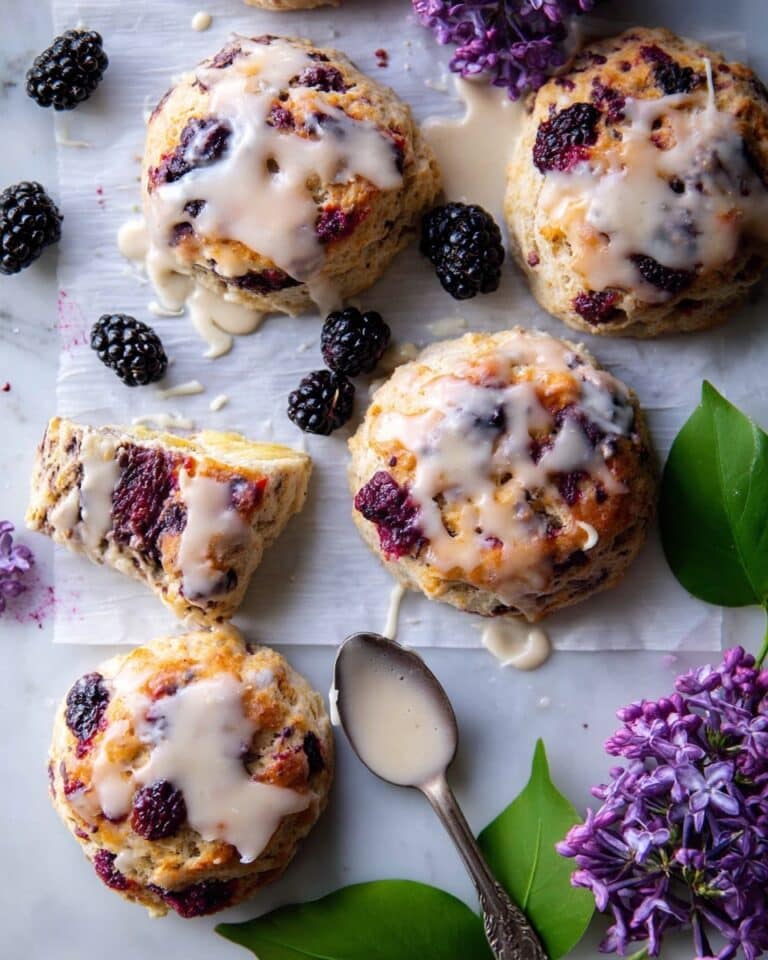 Blackberry Lavender White Chocolate Scones Recipe