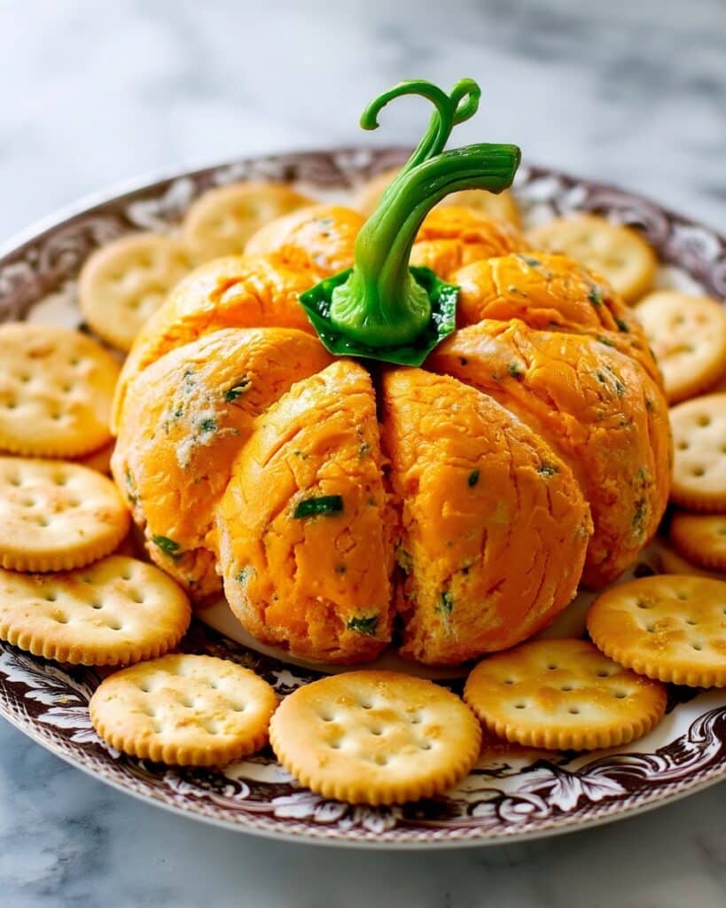 Pumpkin-Shaped Cheeseball Recipe