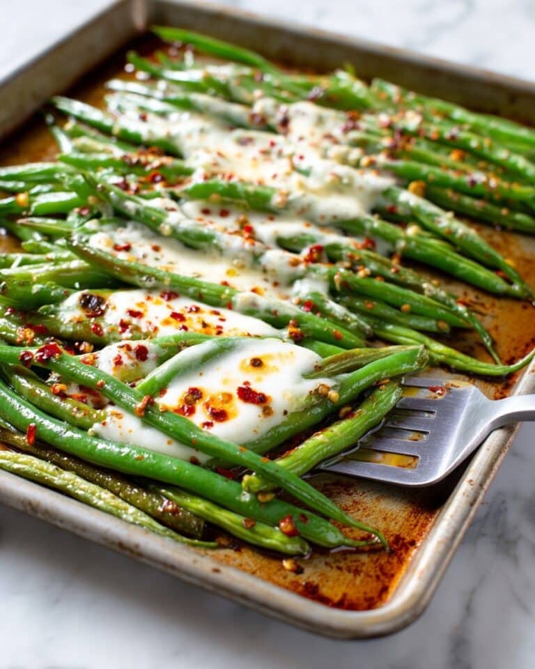 Cheesy Roasted Green Beans Recipe