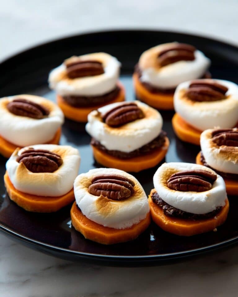 Sweet Potato Bites with Marshmallows and Pecans Recipe