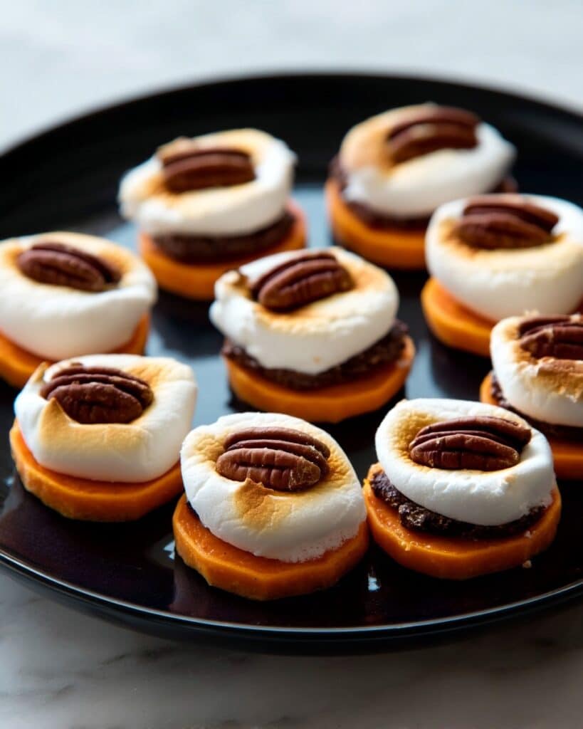 Sweet Potato Bites with Marshmallows and Pecans Recipe