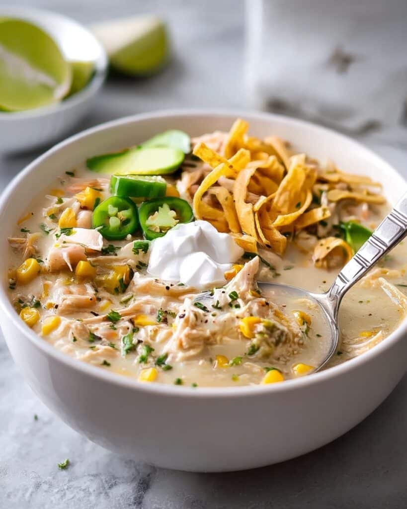 Creamy Slow Cooker White Chicken Chili Recipe