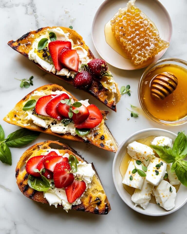 Marinated Goat Cheese and Strawberry Crostini Recipe
