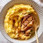 Sticky Apple Cider Chicken with Cheddar Mashed Potatoes Recipe