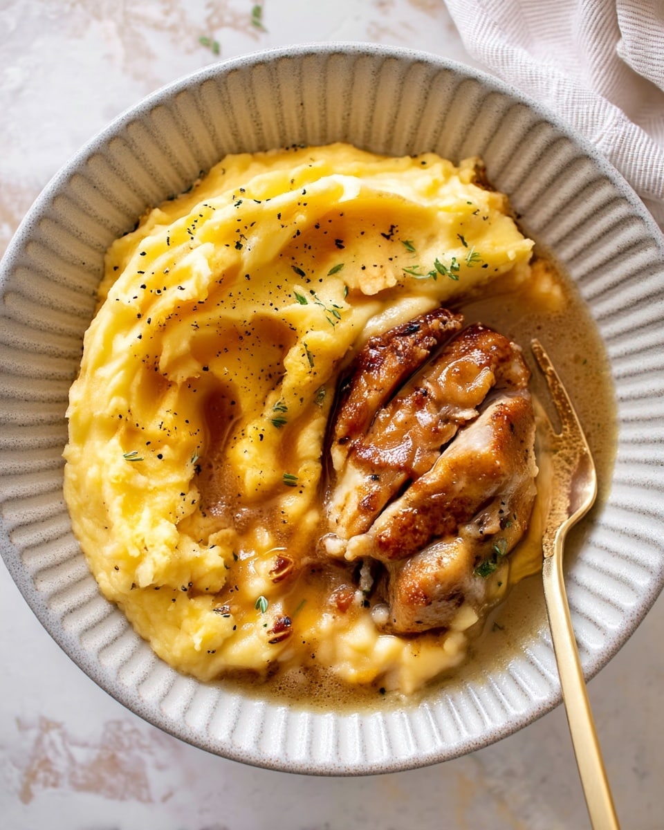 Sticky Apple Cider Chicken with Cheddar Mashed Potatoes Recipe