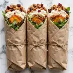 Vegan Sweet Potato and Chickpea Wraps with Garlic-Dill Hummus Recipe