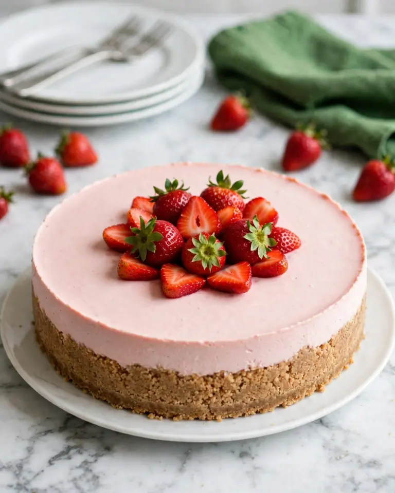 No-Bake Strawberry Cheesecake Recipe