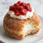 Cheesecake Stuffed Baked Doughnuts Recipe